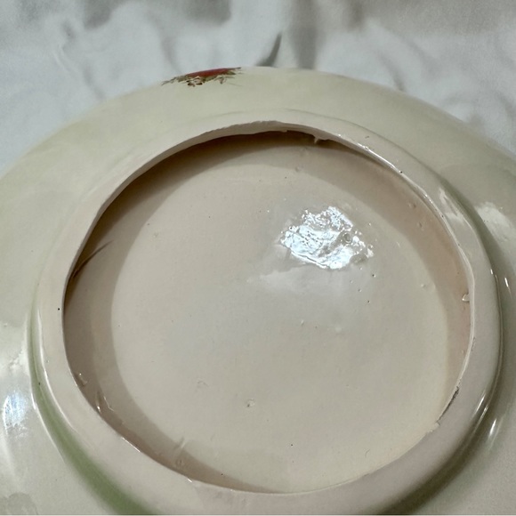 Vintage Antique Green Floral Pitcher and Wash Basin with Gold Trim 1950s - Picture 15 of 16